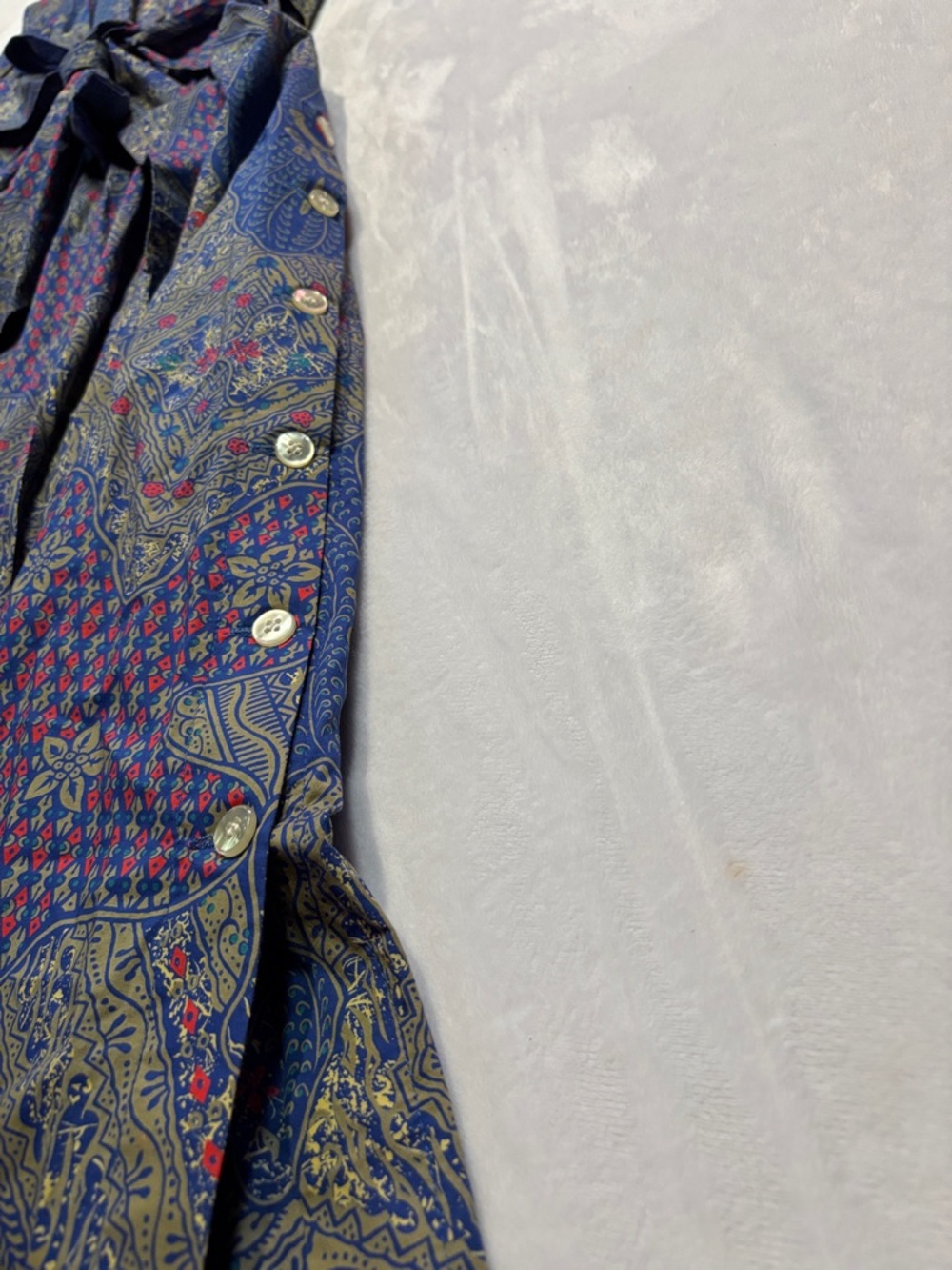 reyn spooner Navy Paisley Hawaiian Tie-Waist Maxi Dress - Picture 7 of 10